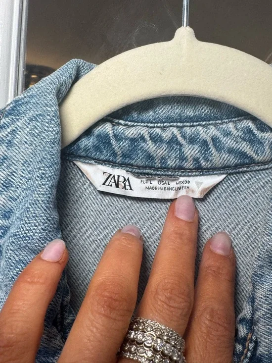 Zara Light Blue Denim TRF jumpsuit - Picture 4 of 7